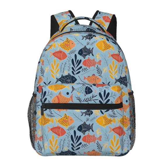 Cute Fish Backpack Lightweight Rucksack Travel Bag for Men and Women