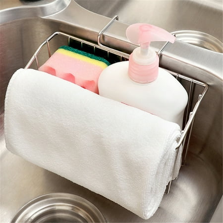 Outgeek Sponge Holder Hanging Stainless Steel Sink Caddy Outgeek Sponge Holder Hanging Stainless Steel Sink Caddy Kitchen Drain Storage Gadgets