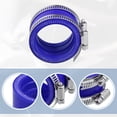 thumbnail image 3 of Unique Bargains 45mm ID Blue Carburetor Adapter Inlet Intake Pipe Manifold Adapter Boot Sleeve Interface with Clamps, 3 of 7