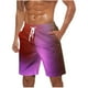 thumbnail image 1 of Pantalones Cortos para Hombre de Cintura Elástica con Bolsillos Pantalones de Playa de Impresión Casual, Poliéster Ligero de Moda para la Primavera Verano Al Aire Libre Y el Uso Diario, 1 of 5
