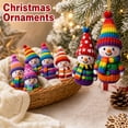 thumbnail image 5 of 16 PCS Colorful Christmas Snowman Christmas Tree Decorations 2D Flat Festive Cartoon Snowmen Hanging Ornaments for Home and Garden Christmas Trees Winter Snowman Christmas Decor Xmas Party Supplies, 5 of 7