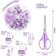 Office Supplies Set, Desk Organizers and Accessories Kit with Staple Remover, Stapler, Tape Dispenser, Staples, Clips, Scissor and Tabs Supplies