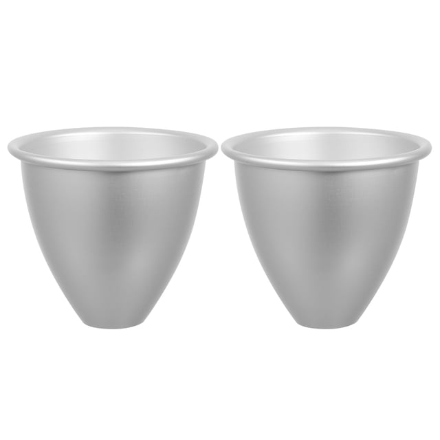 2 moldes de aluminio para tartas de queso, utensilios de cocina (plateados)