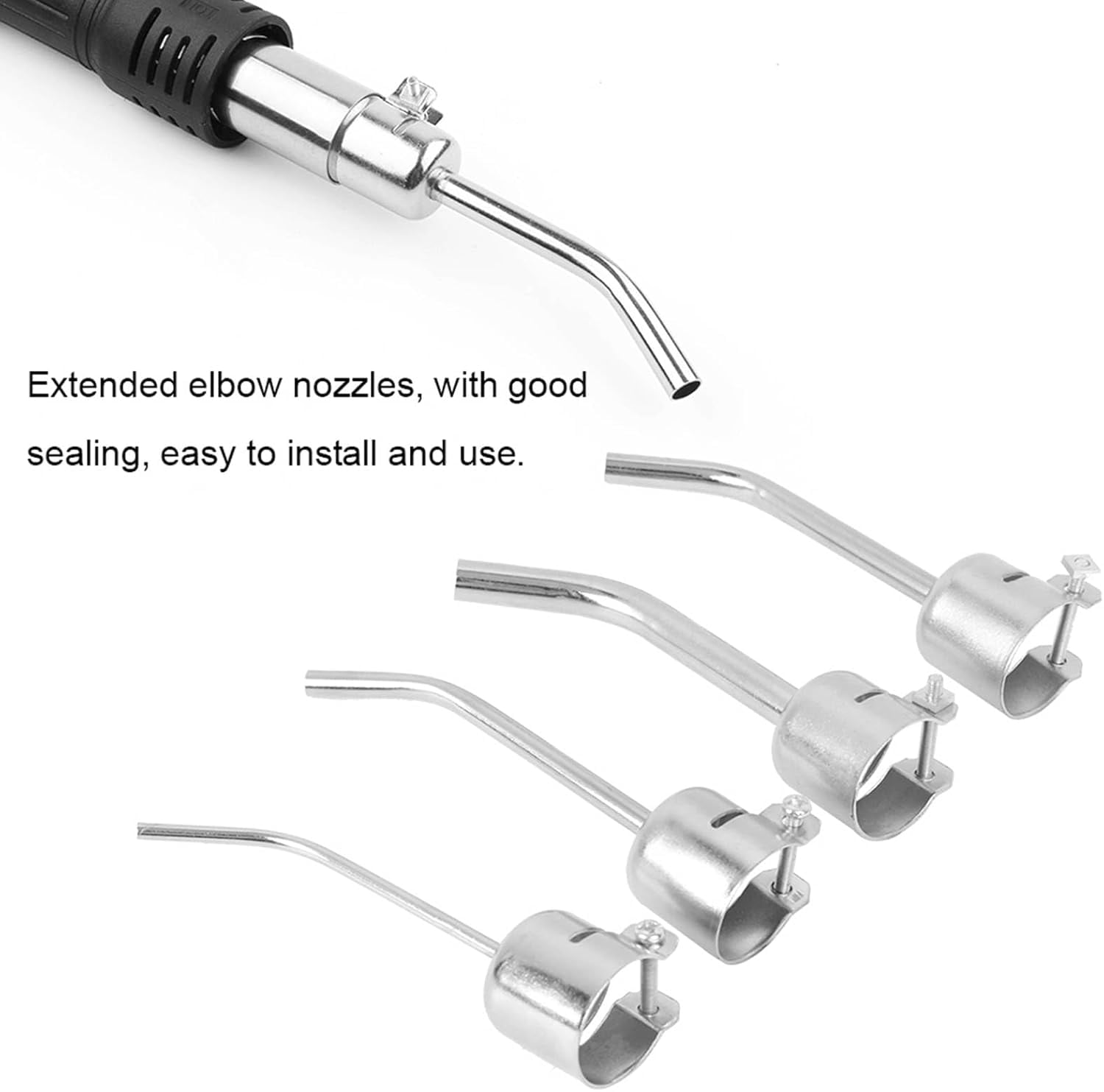 RVKXHD Heat Gun Nozzle, Heat Gun Tips, Aluminum Alloy Hot Air Gun Nozzle, 4PCS Soldering Nozzle, Air Heaters Nozzle, Heat Gun Accessories Compatible with 850 850A 850B