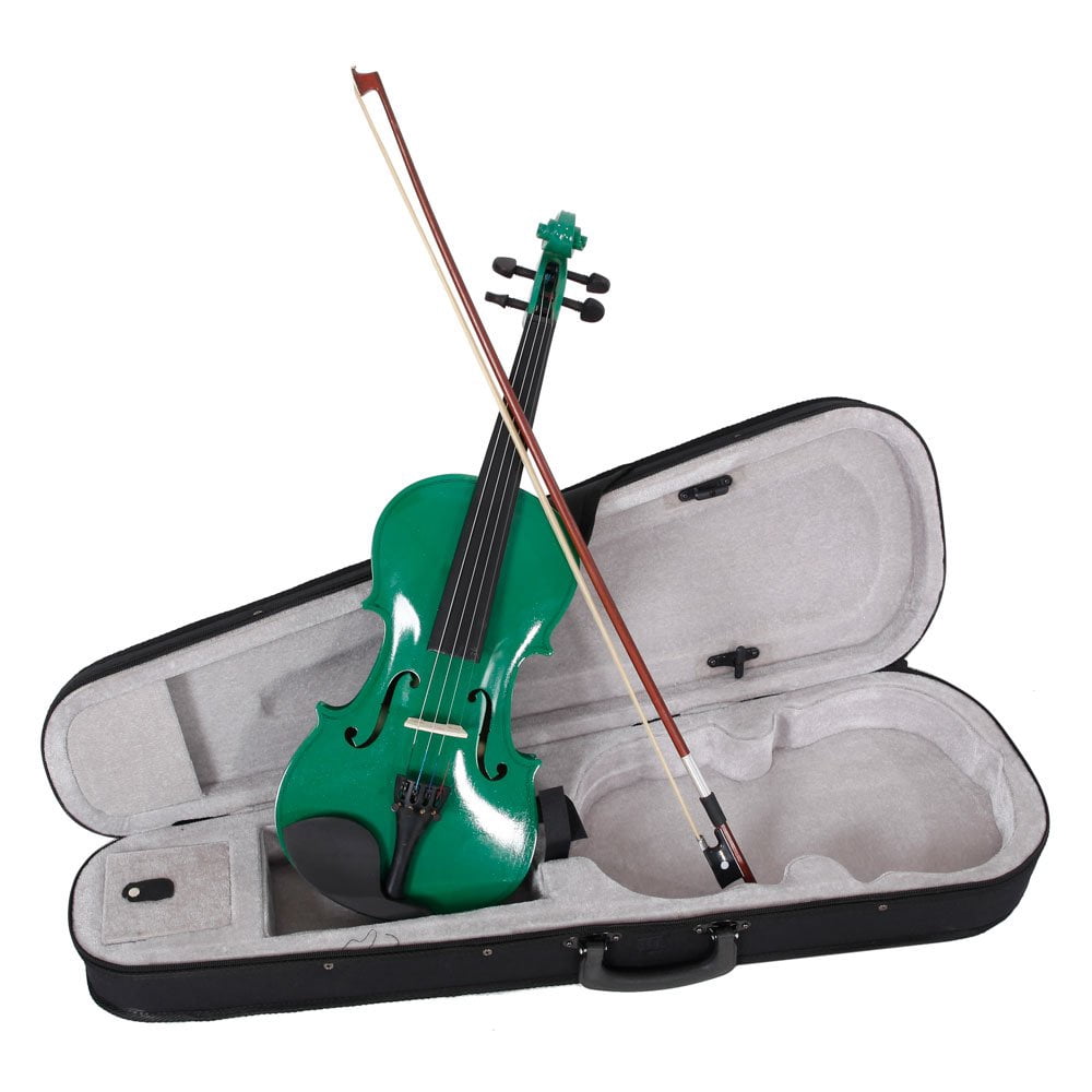 4/4 Full Size Natural Acoustic Violin with Case, Bow, and Rosin - Ideal for Student and Beginners, Natural