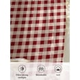 thumbnail image 6 of Sheer Curtains 72 Inches Long, Western Texas Star Retro Semi Sheer Curtains Light Filtering Window Treatment, Country Vintage Red Beige Plaid Privacy Voile Drapes for Living Room Bedroom 52x72 Inch, 6 of 7