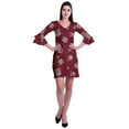 thumbnail image 2 of Moomaya Womens Printed Short Dress bell sleeve Shift dresses for women Casual Summer Clothing, 2 of 7