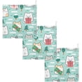 thumbnail image 6 of Coolnut 3 PCS Christmas Kawaii Winter Cats Baby Muslin Washcloths, Cartoon Face Towel Burp Cloths Ultra Soft Absorbent Cotton Bath Wipes Towels for Newborn Boys Girls, 6 of 6