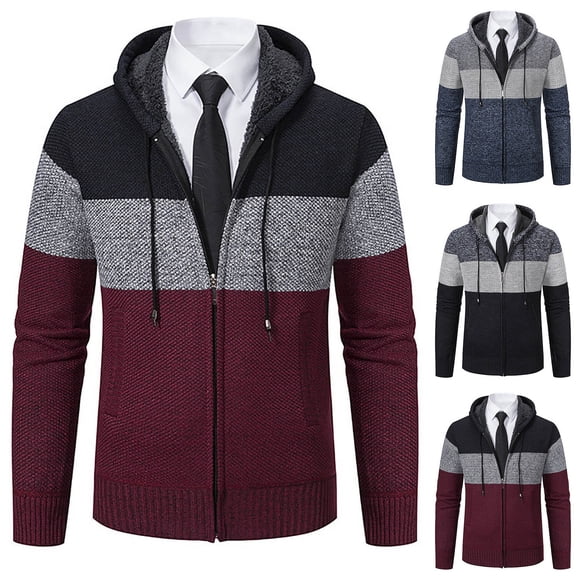 Wavsuf Winter Work Jacket Mens Jackets Lightweight for Men Cardigan Blue Size 2XL