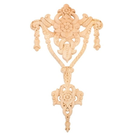

LEEYNEER Wooden Applique Wood Carved Corner Onlay Decorative Furniture Applique Woodcarving Decor