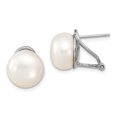 thumbnail image 1 of Beautiful Sterling Silver Rhodium-plated 12-13mm Wt FWC Pearl Omega Back Earrings, 1 of 1