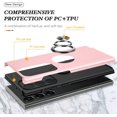 thumbnail image 4 of Compatible with Galaxy S23 Ultra Case with Ring Stand 360° Rotate Magnetic Kickstand Phone Case Fashion Slim Soft TPU Shockproof Bumper Camera Protection Case for Galaxy S23 Ultra, Pink, 4 of 14