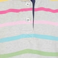 thumbnail image 3 of Lazy Jacks Womens Striped Button Neck Winter Sweatshirt, 3 of 4