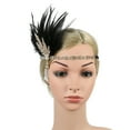 thumbnail image 3 of MSJUHEG Tea Party Hats,Feather Hair Clip,Feather Headpiece,Church Hats,Fascinators Hats,Flower Elegant Clip Hat Accessory Hat Strap Headband Hair Headband Black One Size, 3 of 6