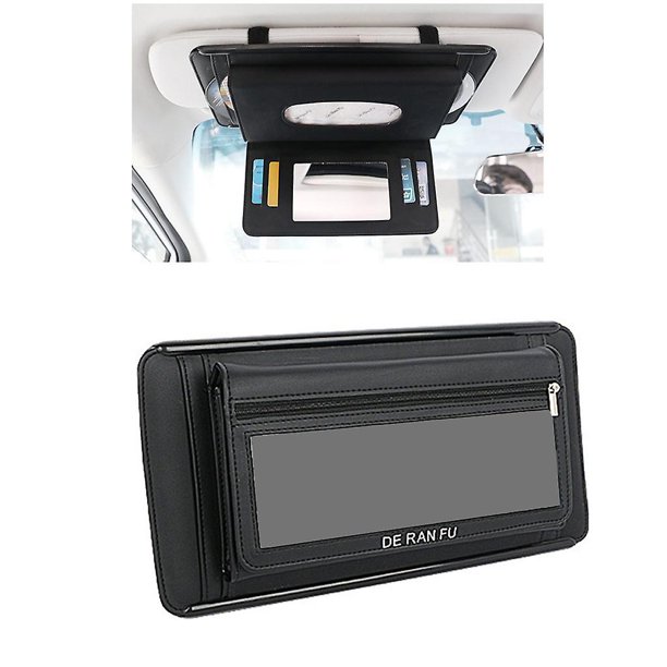 Caja de Pañuelos de Cuero YONGSHENG Soporte para Almacenamiento de Pañuelos Colgante Beige Negro Marrón 31,5 x 16,5 cm