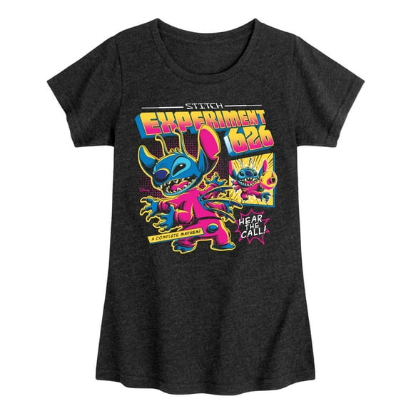 Disney - Lilo & Stitch - Experiment 626 Cover - Toddler & Youth Girls Short Sleeve Graphic T-Shirt