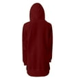 thumbnail image 5 of ZSQDM Solid Warm Zipper Hoodie Sweatshirt Pullover Long Sleeve Pocket Sweatshirt Tops Wine Women Blending Sweatshirt (Xxxl), 5 of 5
