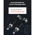 thumbnail image 2 of VEVOR CV Axle Shaft Assembly, 2 Pieces Front Left & Right (Driver and Passenger Side), Automotive Replacement CV Axles Pair Compatible with 2007-2020 Cadillac Escalade, Alloy Steel & Carbon Steel, 2 of 9