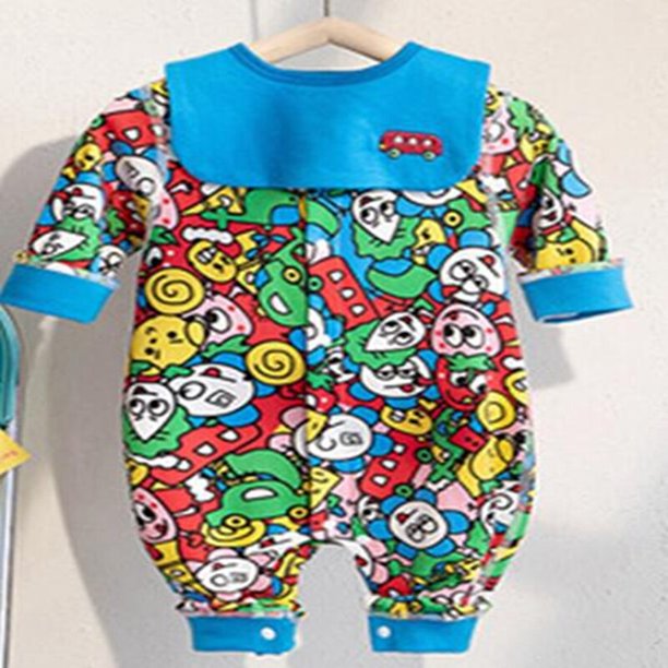 Baby Girl Outfits Monos Kids Romper Boys Top de manga larga Animal de dibujos animados Baberos de algodón Niños Outwear Ropa infantil Set18M (Tamaño 90) Gao Jinjia LED