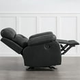 thumbnail image 4 of CHITA Manual Rocker Recliner Chair with Adjustable Headrest Sofa Recliner Chairfor Living Room Faux Leather Home Theater Seating,Black, 4 of 10
