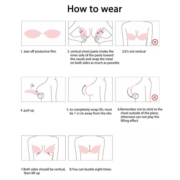 Sticky Bra Adhesive Bra Strapless Sticky Invisible Push Up Silicone Bra For Backless  Dress With Nipple Covers Nude/black Boob Tape Pasties Bra - Walmart.ca