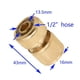 thumbnail image 4 of Conector de manguera de latón para jardín, adaptador de grifo de tubo de manguera de agua de riego, 1/2", 4 of 4