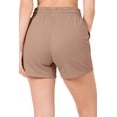 thumbnail image 3 of Niobe Clothing Womens French Terry High Waist Cotton Shorts, 3 of 5