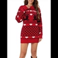 thumbnail image 2 of Suéteres Navideños para Mujer - Suéteres Navideños Feos para Mujer - Vestidos de Punto Decorativos para las Fiestas de Invierno Rojo XL, 2 of 10