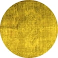 thumbnail image 1 of Ahgly Company Machine Washable Indoor Round Persian Yellow Traditional Area Rugs, 6' Round, 1 of 4