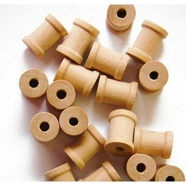 My Craft Supplies Unfinished Wood Spools 1/2 x 3/8 Inches Set of 100 Made in the USA