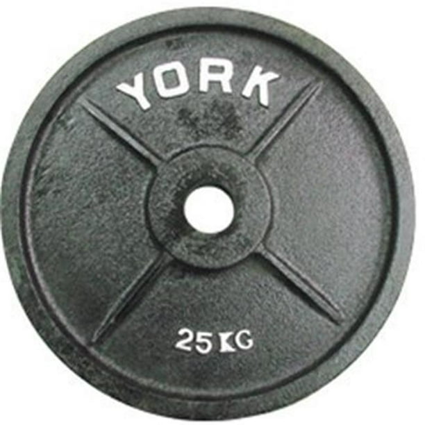 York Barbell 7376 Uncalibrated Standard Kilo Olympic Plate 25 kg