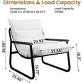 thumbnail image 7 of Modern Accent Chair Set of 2 with Metal Frame & Upholstered - Plush Padded Lounge Chair for Living Room, Office, or Bedroom, 7 of 7