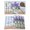 Lavender SlateBlue LightBLue, variant on Purple Lavender Placemats Set of 6, Spring Floral Daisy Butterfly Leaves Gray Placemats for Dining Table, Place Mats for Kitchen Tabletop, Waterproof Wipeable Dining Table Mats Set