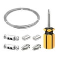 thumbnail image 4 of DYNWAVECA Stainless Steel Wire Rope Versatile Bell Rope Clothesline Picture Hanging Cable Kits Sturdy for Home Farm Garden Porch Patio , 6m, 4 of 10