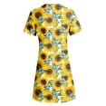 thumbnail image 6 of Outfmvch Fall Dresses Womens Dresses Orange Dress Women Summer Short Sleeve Sunflower Printed Pockets Sundress Casual Swing Dress Womens Dresses Orange M, 6 of 7