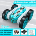 thumbnail image 4 of Holloyiver Remote Control Car for Boys Girls, RC Cars 2.4GHz 4WD Double Sided 360 Rotating with Headlights, RC Stunt Car Birthday Xmas Gift for Boys Girls Kids 3 -12 Years Old-Green, 4 of 9