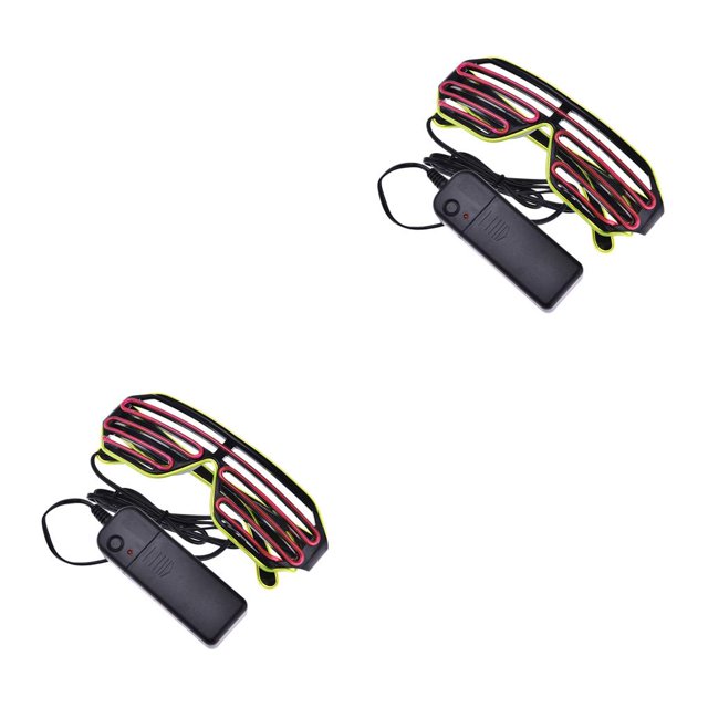 Jumpingount Gafas LED para fiesta, club nocturno, KTV, discoteca, ambiente intermitente, gafas Unisex, entretenimiento para Festival, gafas 2Conjunto