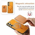 thumbnail image 2 of Allytech 2 in 1 Detachable Wallet Case for Samsung Galaxy S23, [Thin & Light] [Compatible with MagSafe] Luxury PU Leather Card Holder Soft Bumper Shockproof Anti-Scratch Magnetic Case, Yellow, 2 of 11