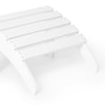 thumbnail image 3 of WestinTrends Malibu Outdoor Adirondack Ottoman – All-Weather Poly Lumber Folding Footrest for Patio Porch, White, 3 of 13