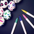 thumbnail image 2 of 50 Decorated Easter Eggs, Hanging Plastic Eggs with Rope, White DIY Paint Eggs with 8 Brushes, 2 of 5