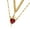 Gold-color-Red, variant on Elegant Heart and Swords Necklace Adjustable Length Collarbone Chain Handmade Neckchain Jewelry for Fashionable Women