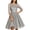 Gray, variant on Cocktail Dresses for Women Fashion Pleated Crew Neck 3/4 Sleeve Knee Length Dresses Elegant Sequined Evening Party Dresses