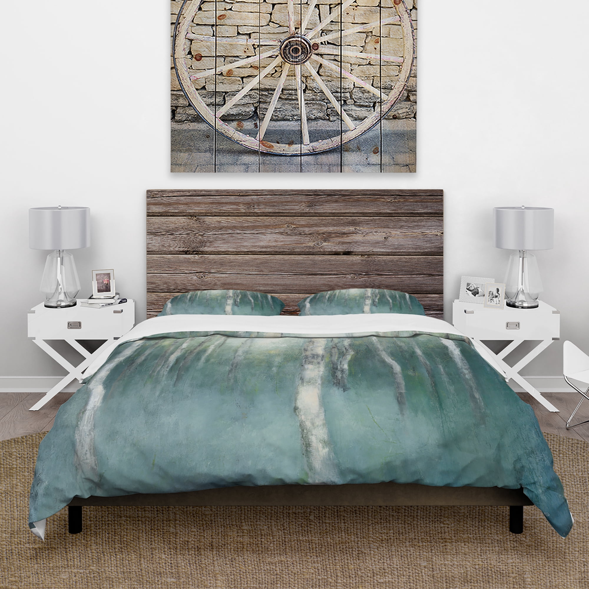 Designart 'Green Forest Dream' Cottage Duvet Cover Set