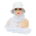 thumbnail image 5 of ruhuadgb Sun Hat Multifunctional Durable Breathable All Match Soft Daily Wear 2 in 1 Chiffon Bucket Hat Scarf Set for, 5 of 8