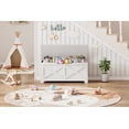 thumbnail image 4 of Bingirl 39.4" Storage Bench - Wooden Toy Chest with Safety Hinge, Multi-Functional Entryway & Living Room Storage, Easy Assembly, 4 of 8