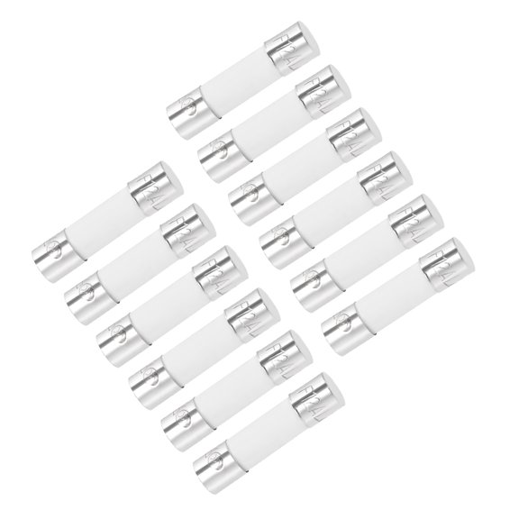 Fusibles de cartucho automotriz 12A 250V 5x20mm de cerámica de acción rápida para amplificador de coche, lámpara de ahorro de energía, balasto, 10 piezas