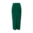 thumbnail image 4 of VUPSGEZ Women's S~3X Side Slit Ponte Knit High Waist Mid Calf Long Pencil Skirt (Green,XXL), 4 of 5
