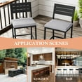 thumbnail image 3 of Pellebant Set of 2 Outdoor Chairs, Swivel Bar Stools Aluminum Patio Bar Chairs in Gray, 3 of 8
