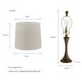 thumbnail image 3 of Lavish Home Set of 2 Table Lamps with Energy-Efficient LED Bulbs (Bronze), 3 of 6