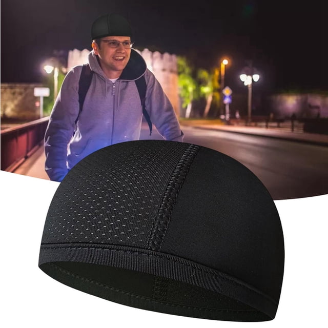 Cooling Skull Caps de casco para hombres, motocicletas, , gorro de fútbol y de casco duro, gorro que absorbe el sudor , negro DYNWAVEMX Gorras de ciclismo